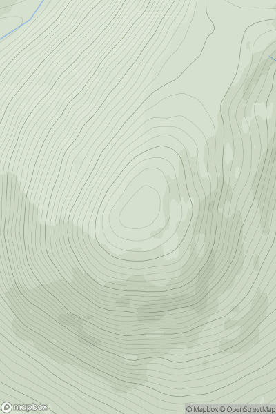 Thumbnail image for Meall a' Bhuirich [Fort William to Loch Treig & Loch Leven] showing contour plot for surrounding peak